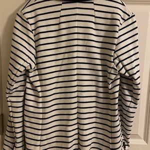 Striped blazer with button closure